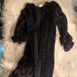 Black shaggy cardigan very soft